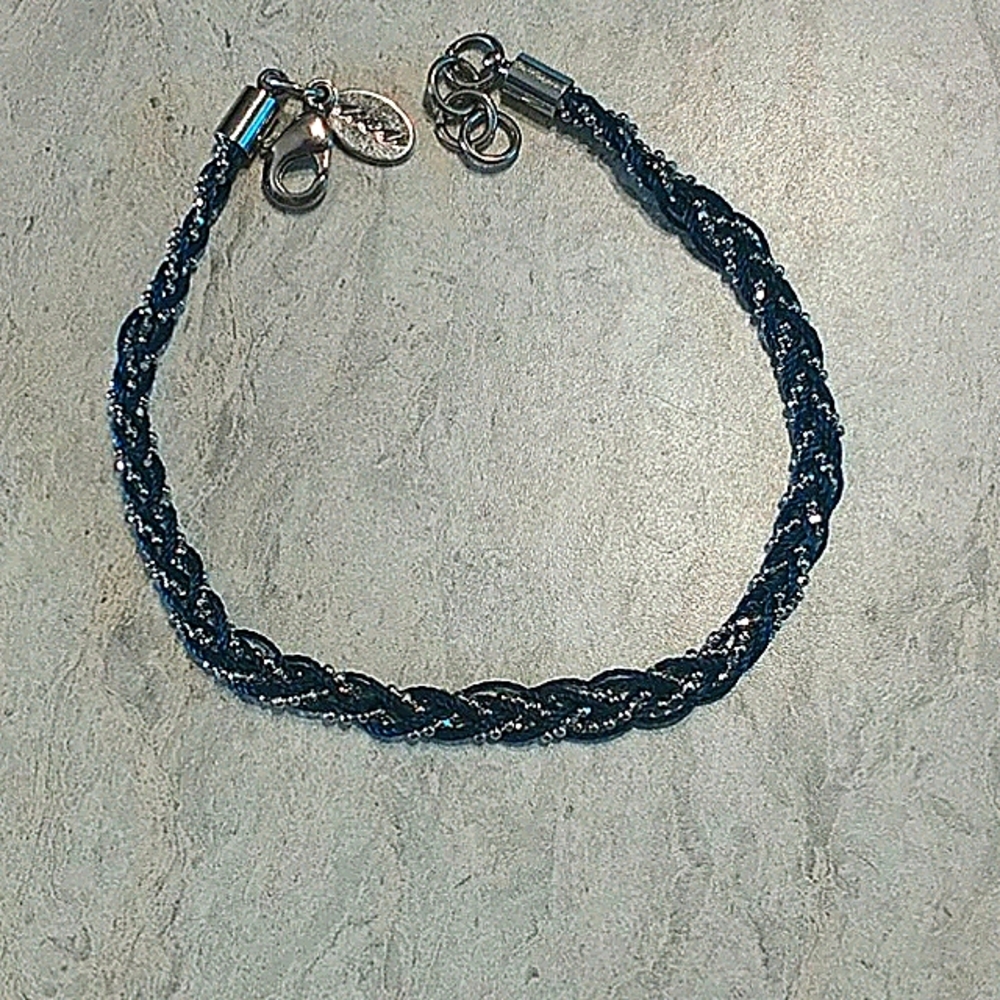 Aea dark blue and sliver tone bracelet